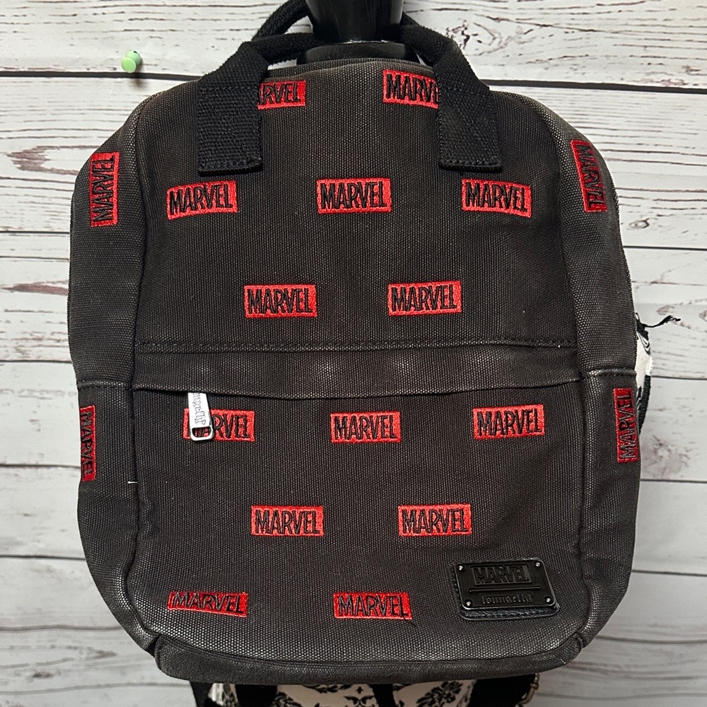 Marvel Black Backpack with Red Accents